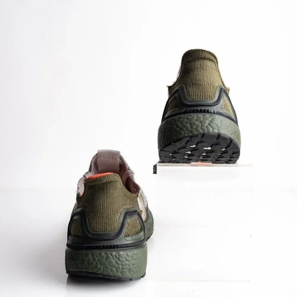 Adidas Ultra Boost 19 Mens Athletic Sneakers olive Green beige US 8.5 EU 42 New